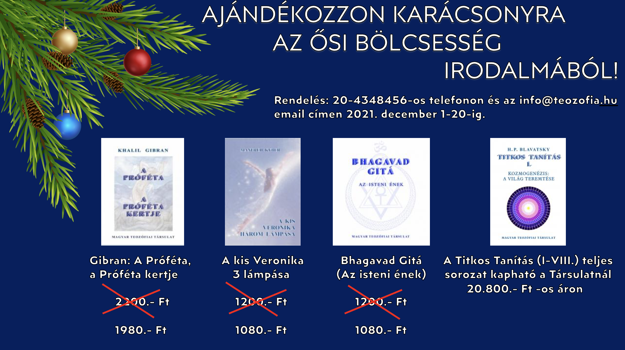 Ajándékozzon karácsonyra az Ősi Bölcsesség irodalmából